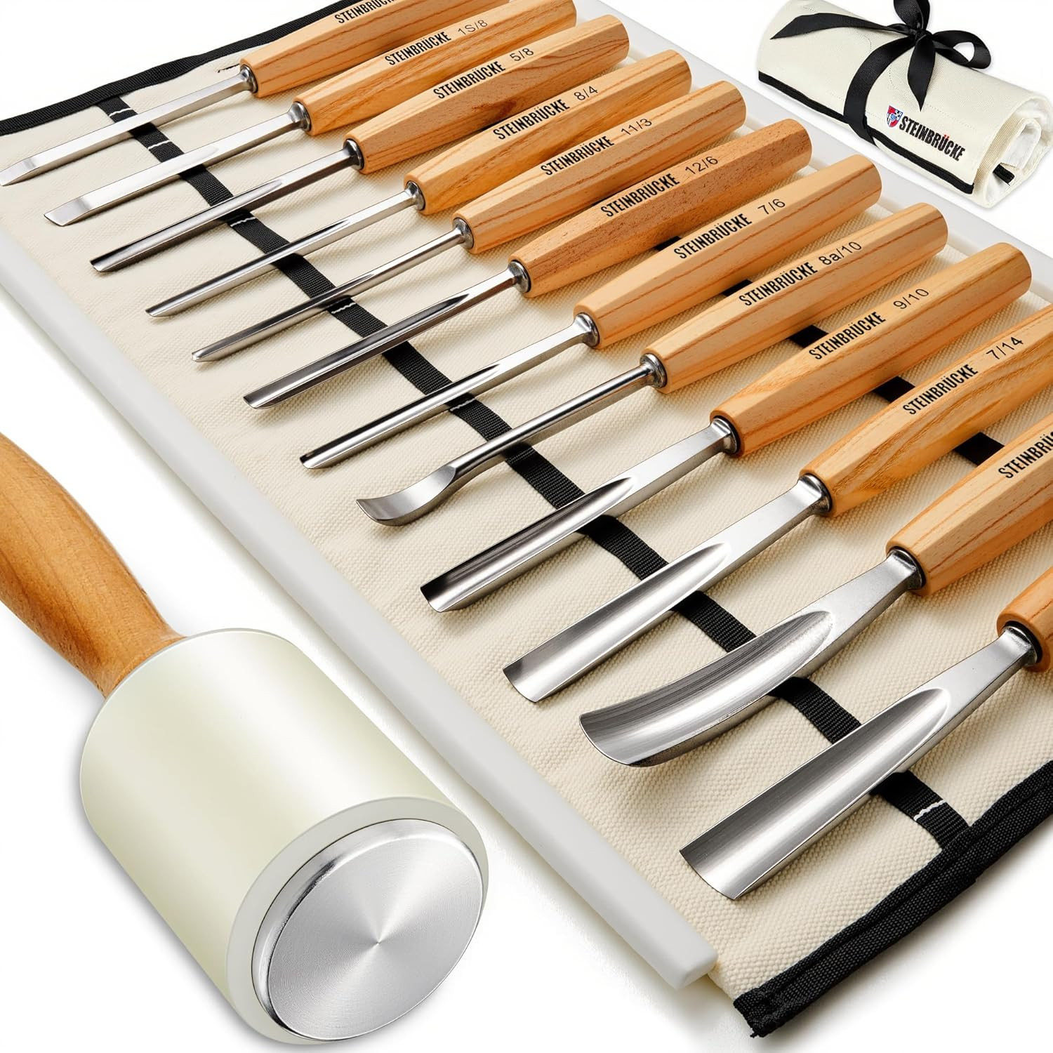 Wood Carving Kit Wood Carving Tools Set12 Chisels & Wood Mallet With Canvas Case
