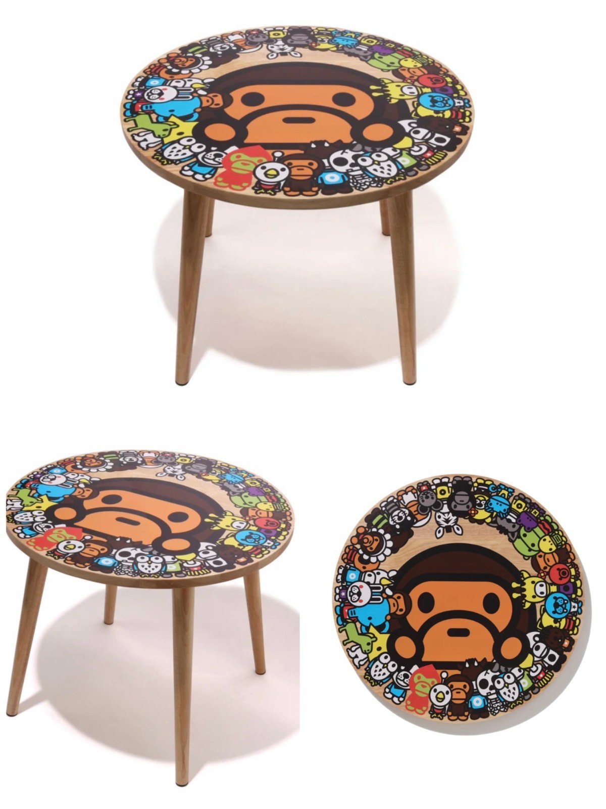 A BATHING APE BABY MILO MILO FRIENDS DIE CUT TABLE
