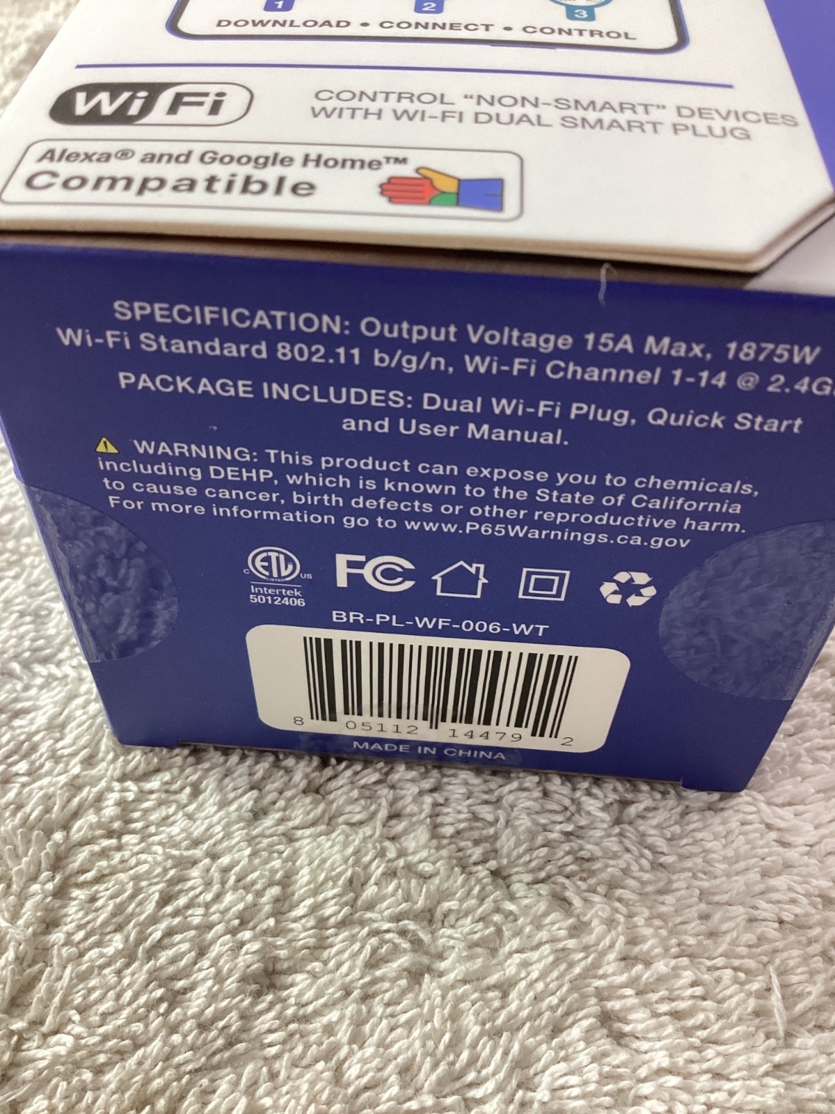 Brookstone Wi-Fi Dual Smart Plug With Alexa & Google Home Compatibility*NIB