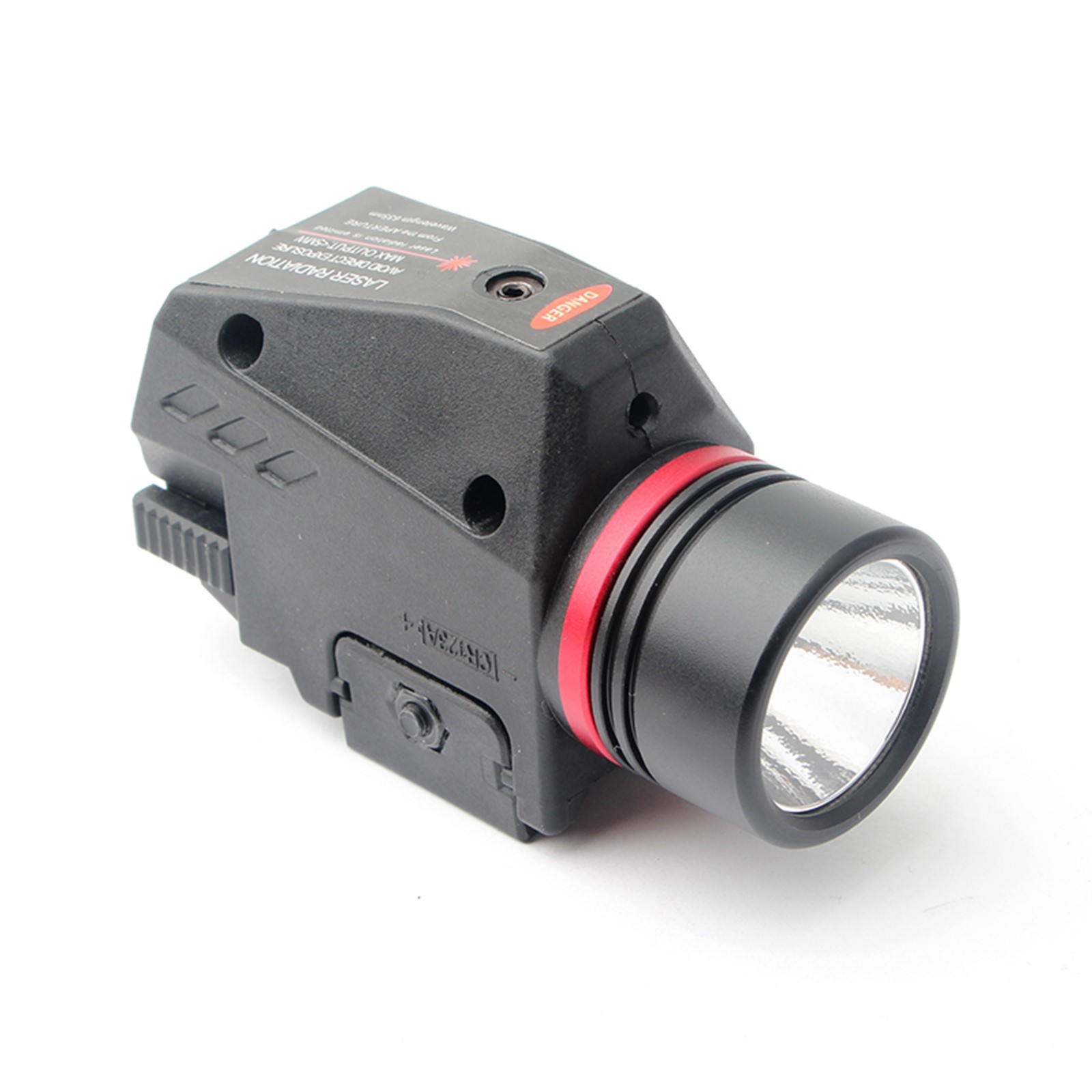 Tactical LED Flashlight Red Laser Sight Combo Fit 20mm Rail Mount Pistol Glock