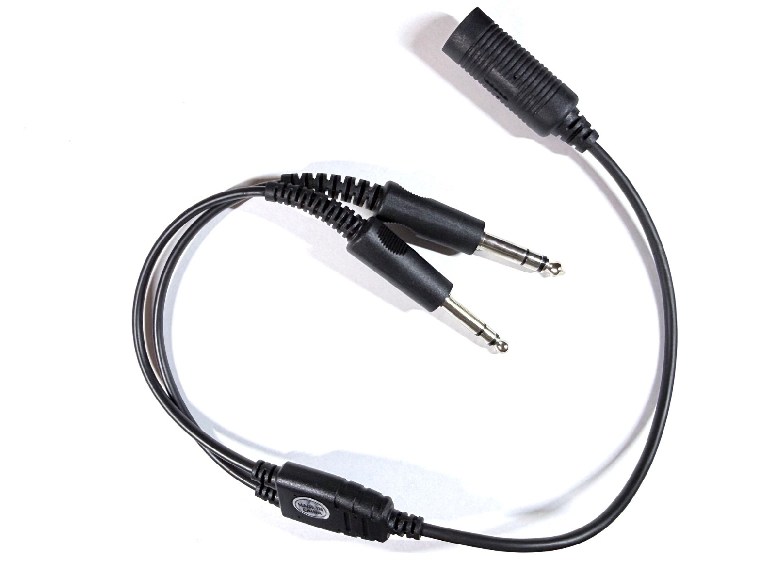 Helicopter A174 to GA Twin Plug Headset Adapter. FULLY TESTED. Bose compatible.