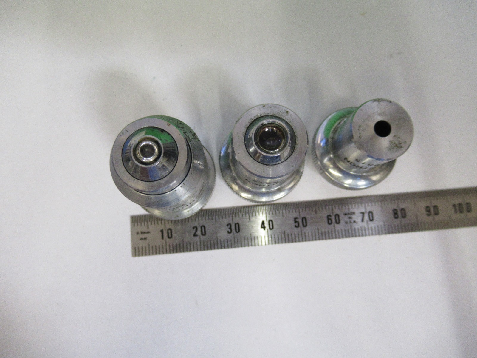 LOT UNITRON OBJECTIVES 4X 10X 40X OPTICS MICROSCOPE PART AS PICTURED V3-A-58