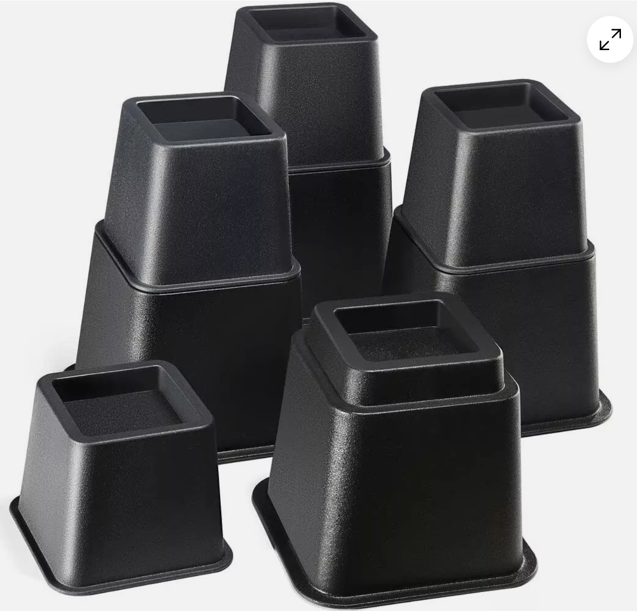 Bed Risers Adjustable Lifts different Heights 3" (sm), 5" (lg) or 8" (both)