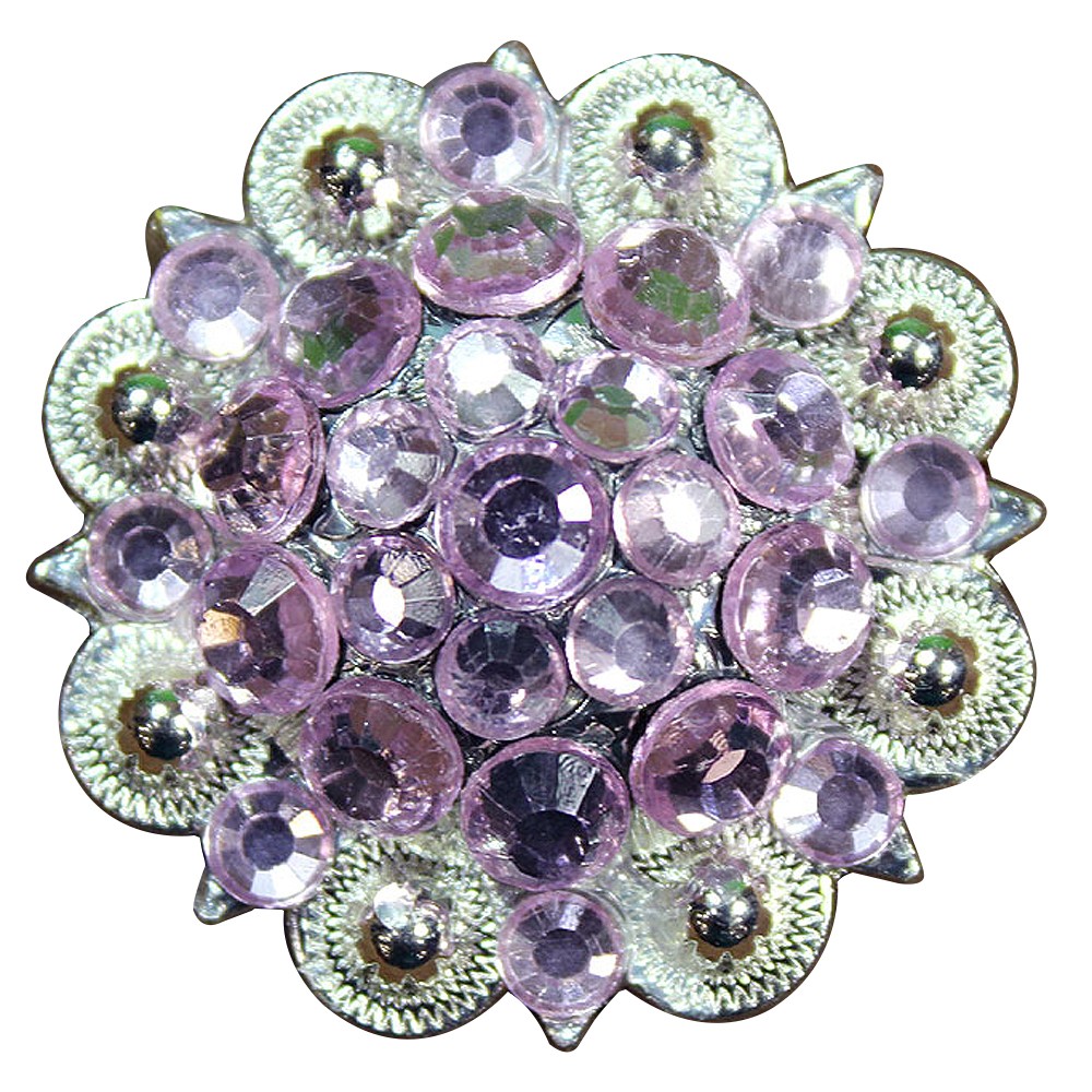 HILASON Set of 8 Western Berry Conchos Glass Rhinestones Bling 1.5" Tack