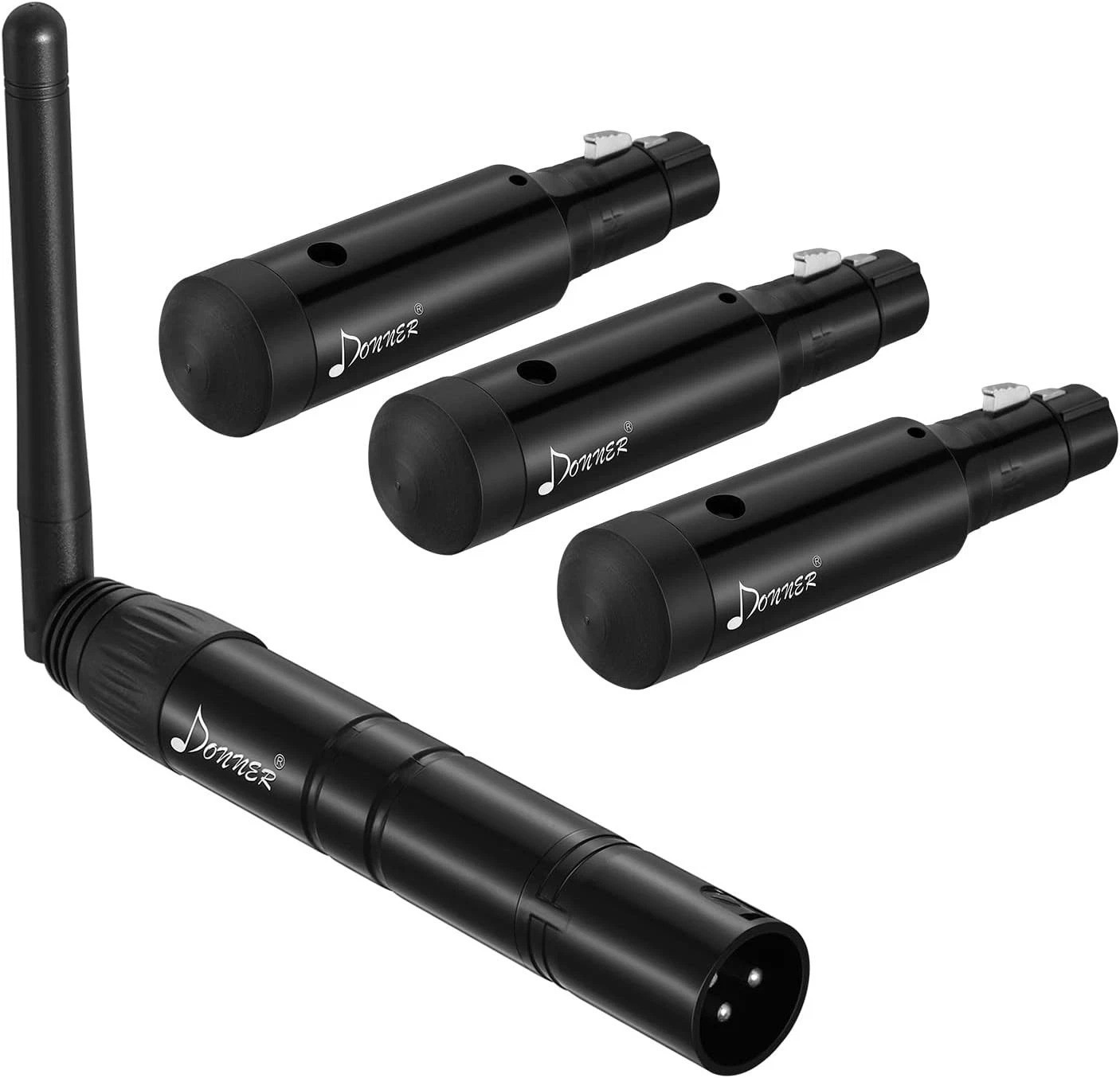 Donner Rechargeable DMX Wireless Controller: 1 Transmitter & 3 Receivers Bundle