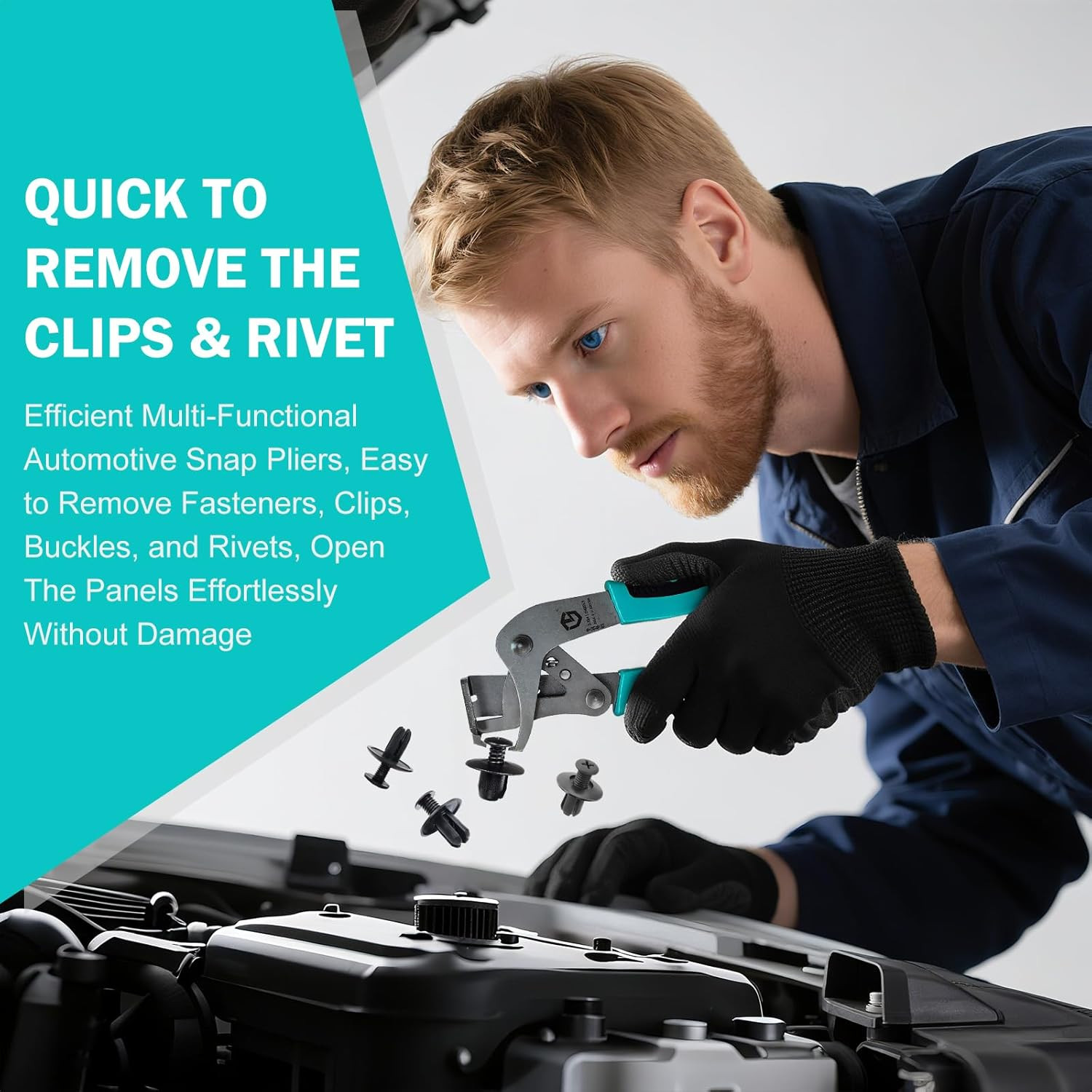 Car Clip Pliers and Disassembly Tools,Multi-Functional Panel Removal Pliers for