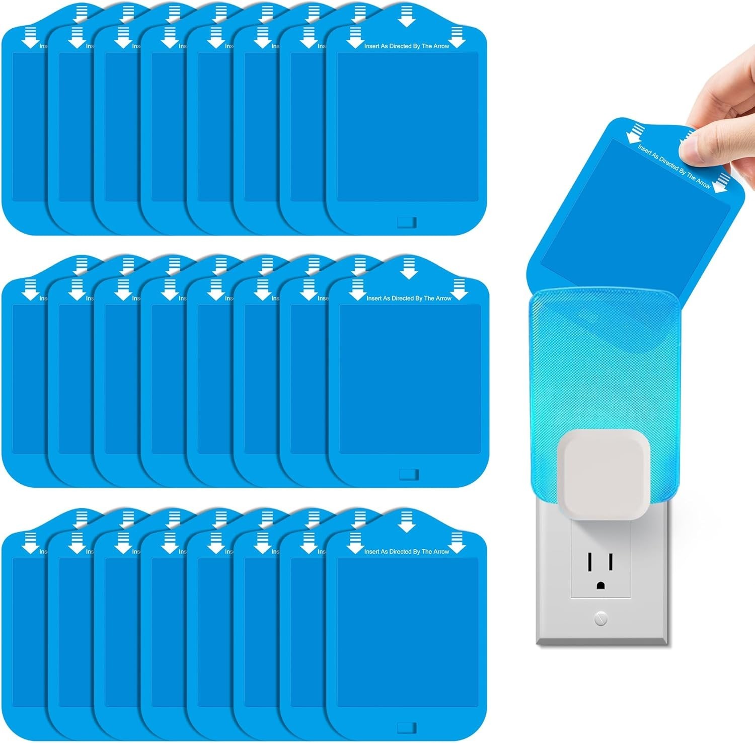 25 Pcs Refill Cartridges for Stem Flying Insect Light Trap, Glue Card Replacemen