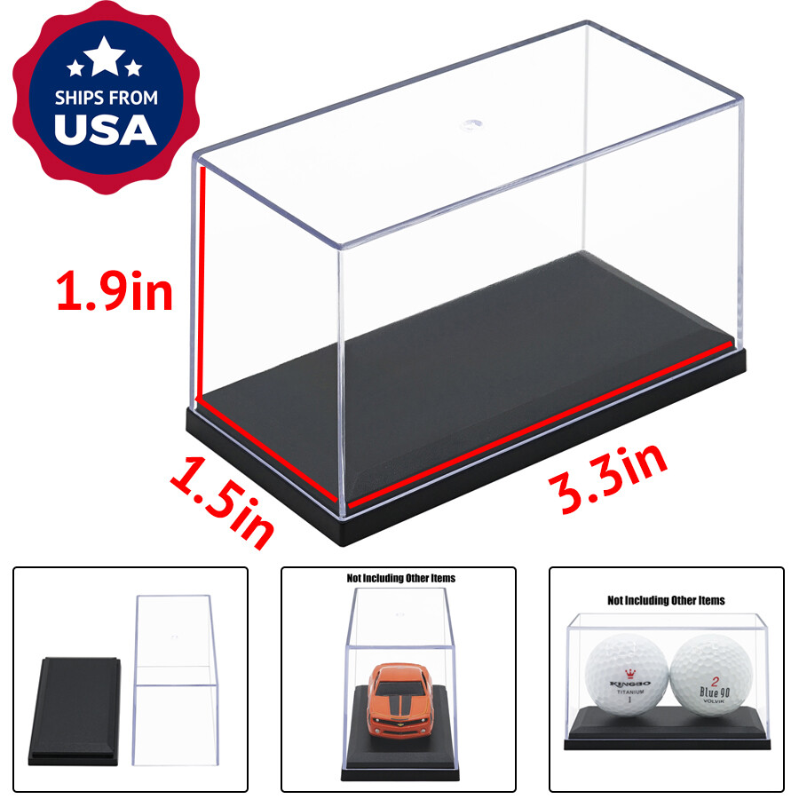 Small Clear UV Acrylic Plastic Display Box Case Dustproof Protection Toy Decor