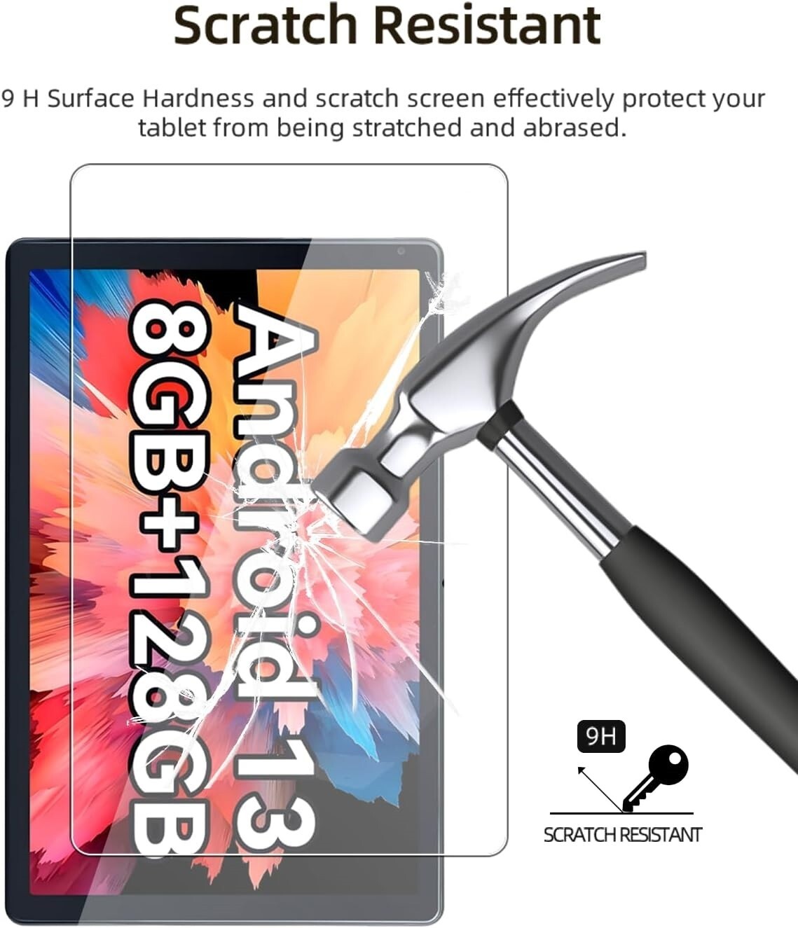 2 PACK Glass Screen Protector for C107 / OC101 / D10A / EP103A 10.1 inch Tablet