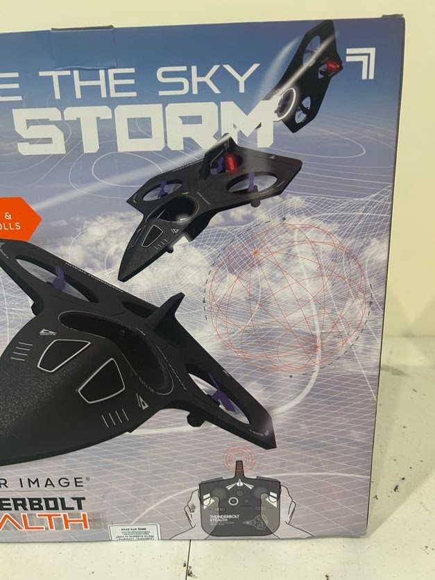 Sharper Image Thunderbolt Stealth Drone Gyro-Fly Rechargeable With Flight Assist