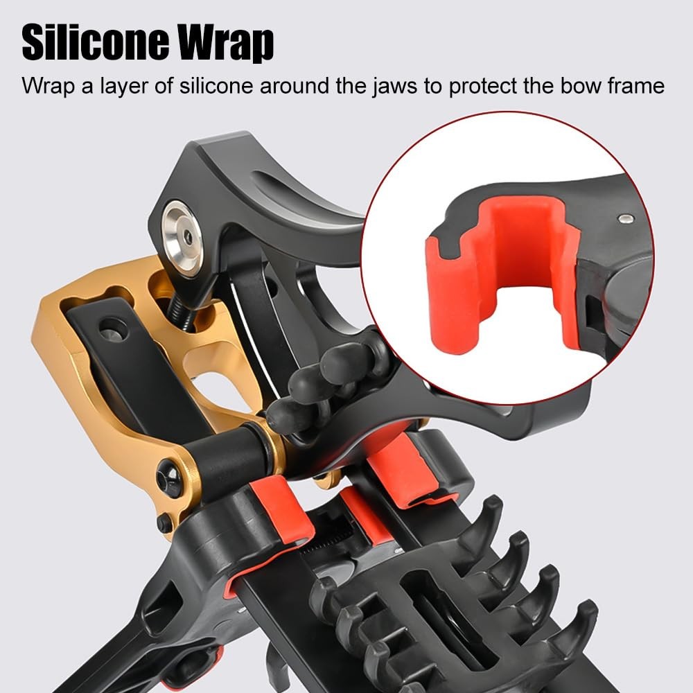Compound Bow Stand, Foldable Archery Bow Stand with Jaw Spring D...