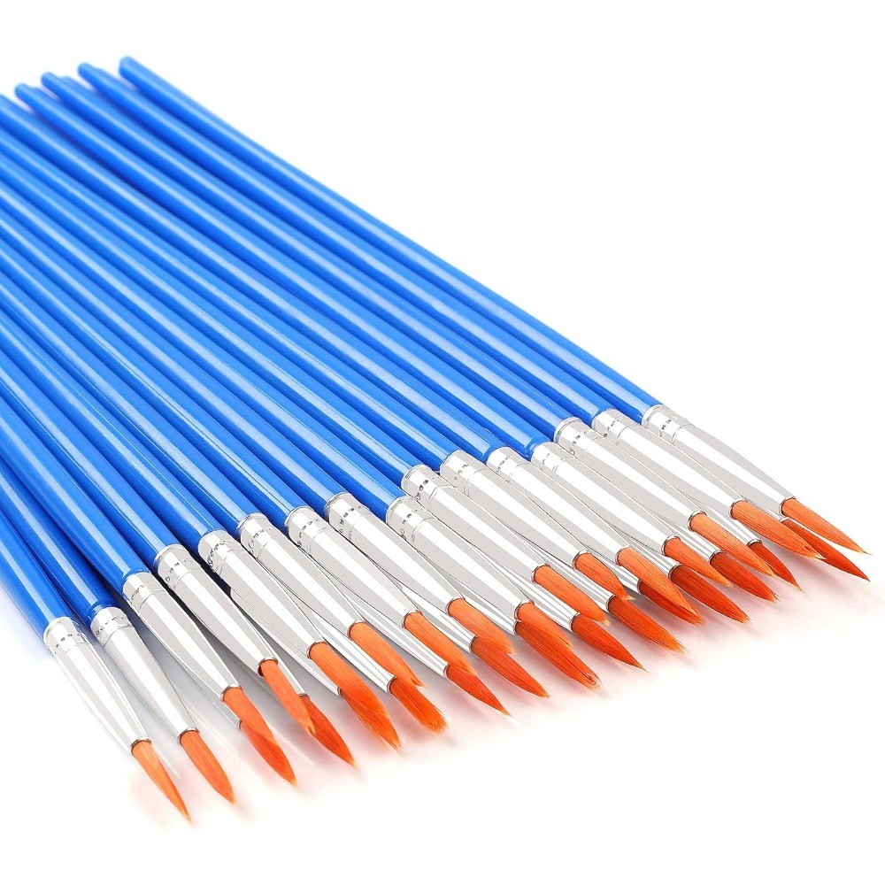 30 Pcs Round Paint Brushes, Small Brush Bulk for Miniature Detail Painting |