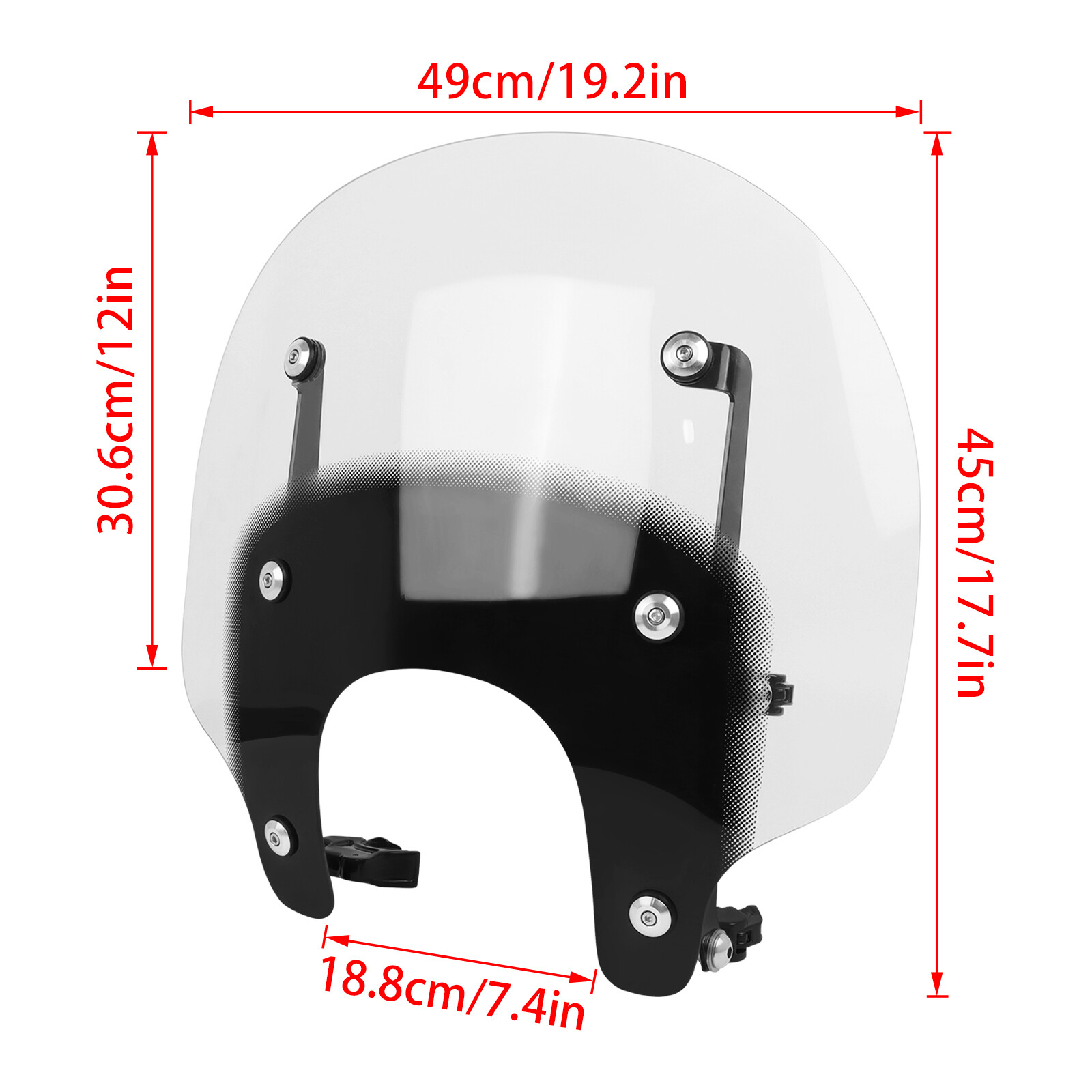 Compatible With Harley Nightster RH975 2022-2024 Windshield w/Bracket Windscreen