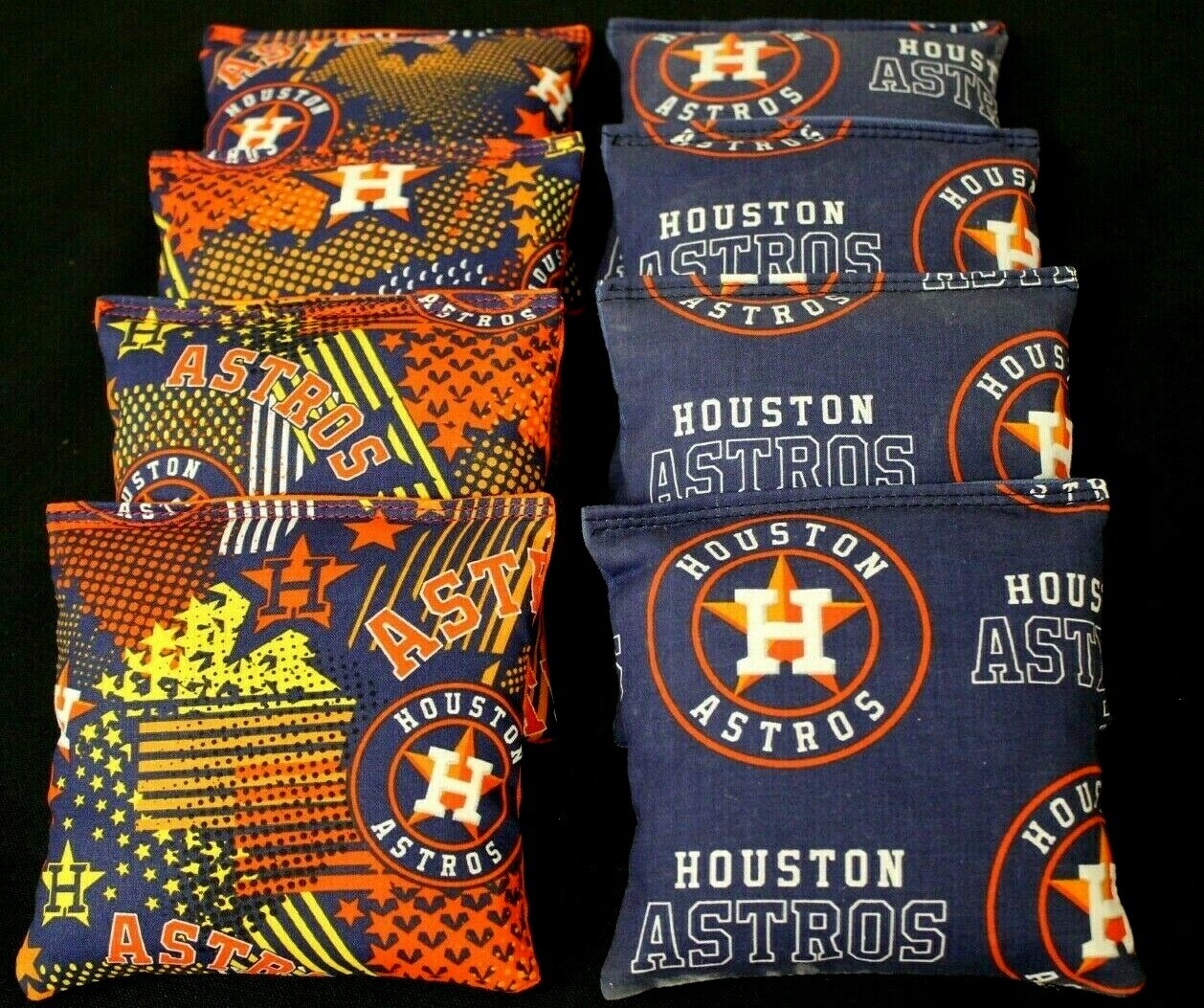 HOUSTON ASTROS MLB 8 CORNHOLE BEAN BAGS GAME Toss 2017 World Series Champs