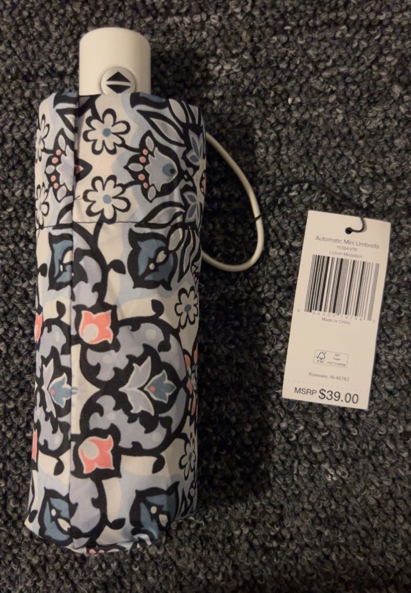 Vera Bradley Automatic Mini Umbrella Brand New With Tag