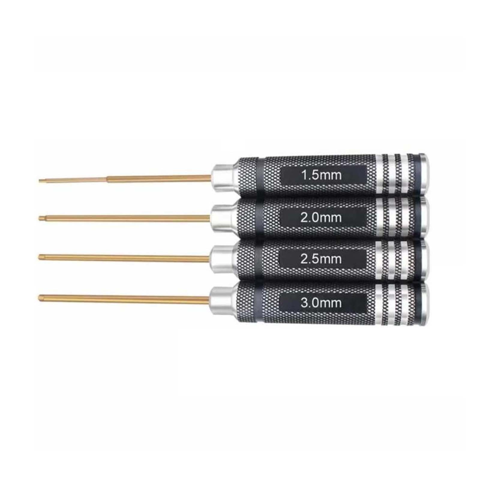 For Remote Control Model Tool Hex Wrench Set 4 Sizes 1 5 2 0 2 5 3 0mm Black