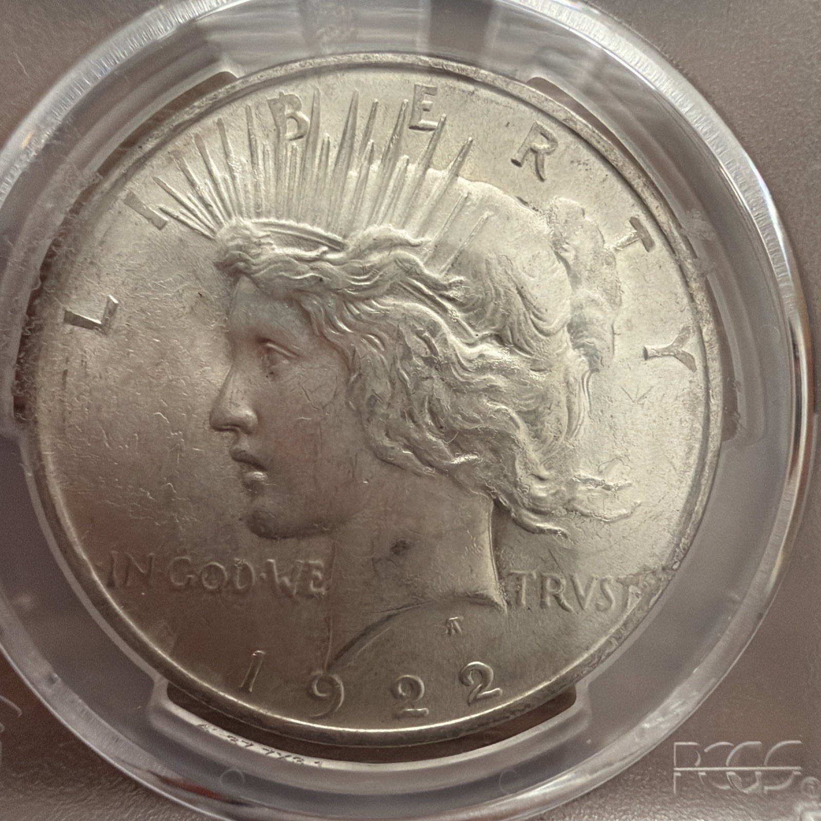 1922 Peace Dollar PCGS MS63 Silver