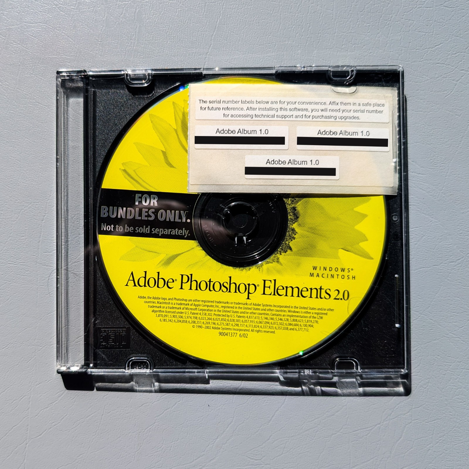 Adobe PHOTOSHOP ELEMENTS 2.0 PC-Mac with Serial Number