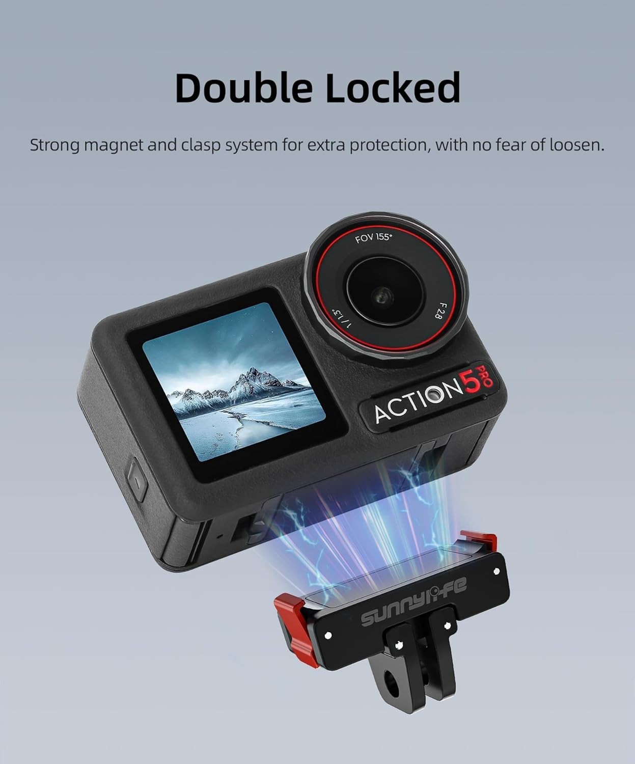 Versatile Magnetic Mount for DJI Osmo Action 5 Pro & Quick Release Adapter
