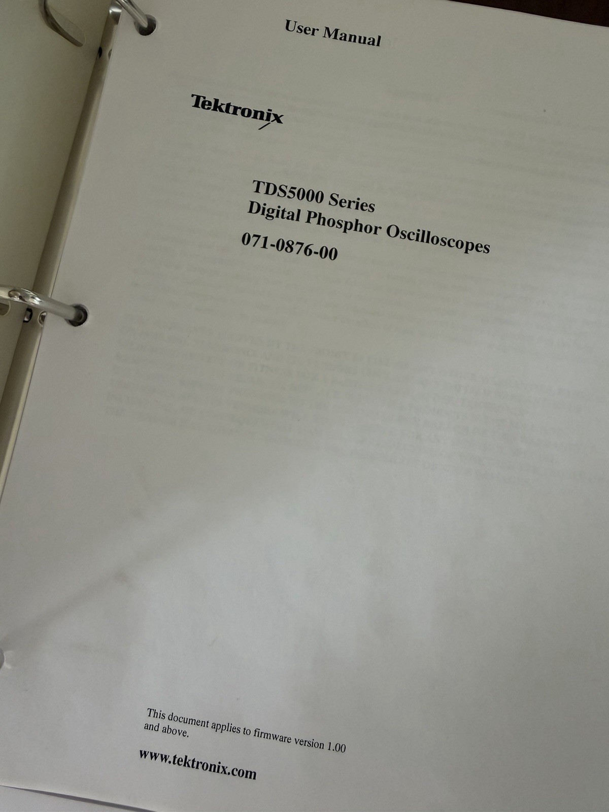 Tektronix TDS5000 Oscilloscope Manuals Docs Lot