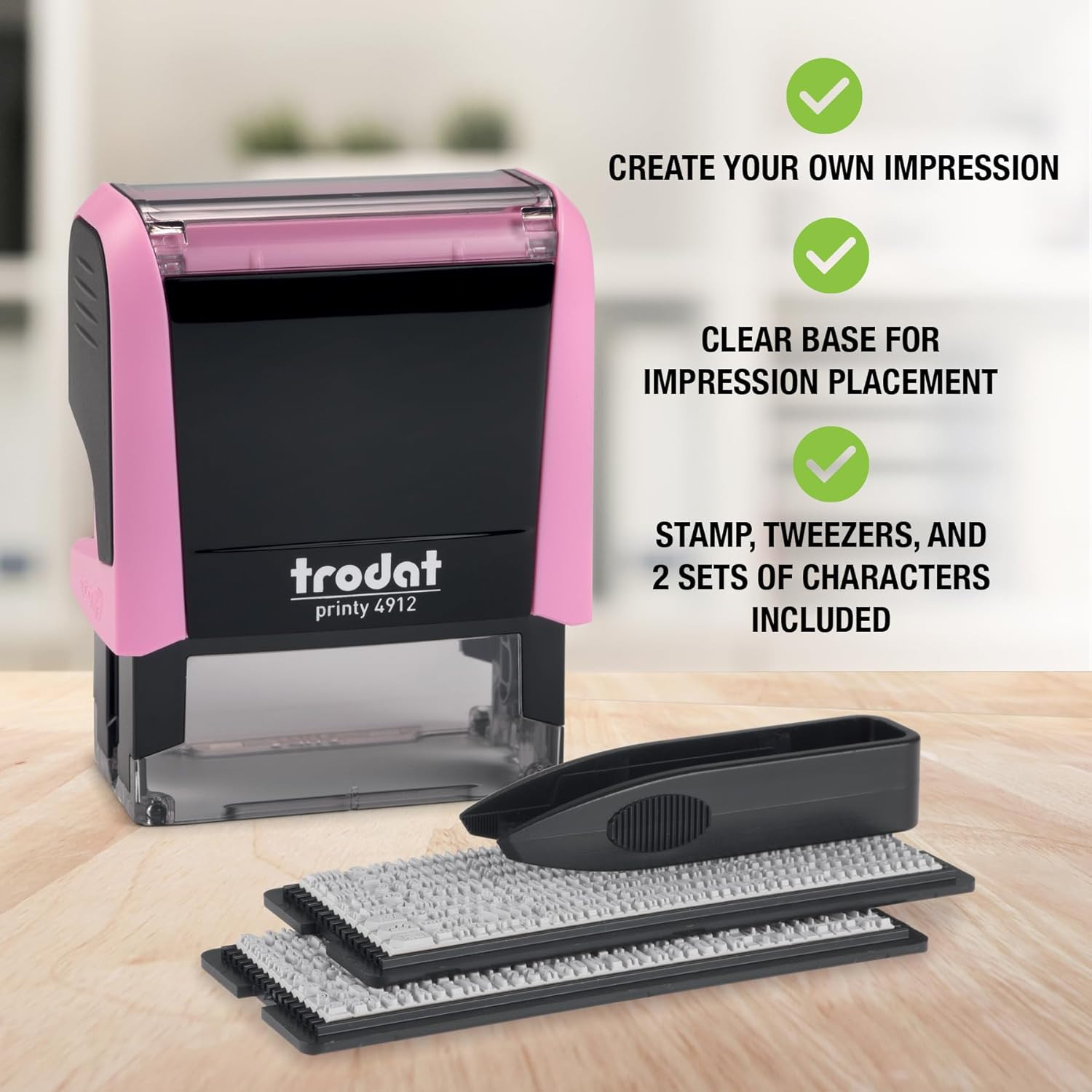 Printy 4912 Self Inking Do It Yourself (DIY) 4 Line Personalized Custom Message