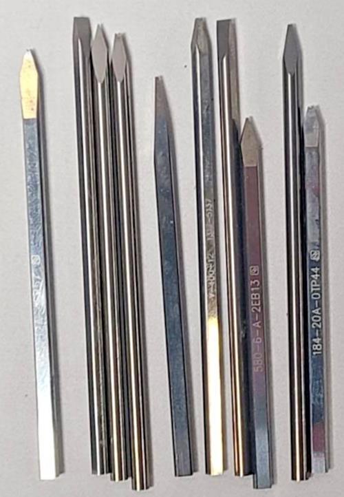 Lot of 10 Solid Carbide 1/8" Engraving Bits Watchmaker Jewelry Lathe Graver CNC