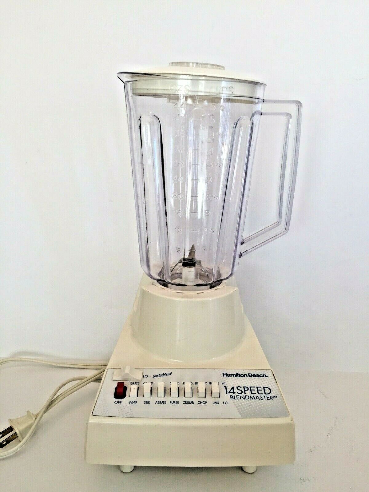 Vtg Hamilton Beach 14 Speed Blendmaster Model# 54101 5.5 Cup Plastic Pitcher