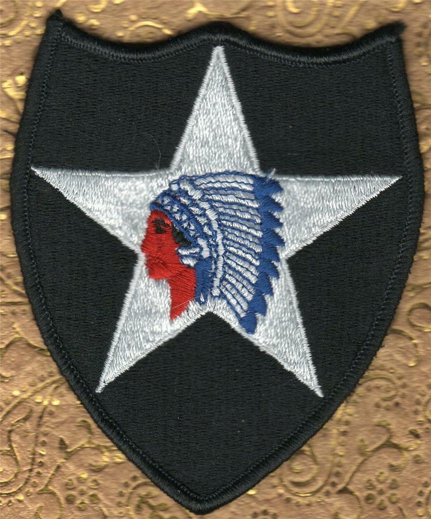US Army 2nd Infantry Division Full Color, Embroidered Patches  1999 SURPLUS