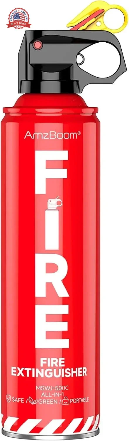 Fire Extinguisher for Home 1Pack, Kitchen, Car, and Grill,Compact Water-Based A,