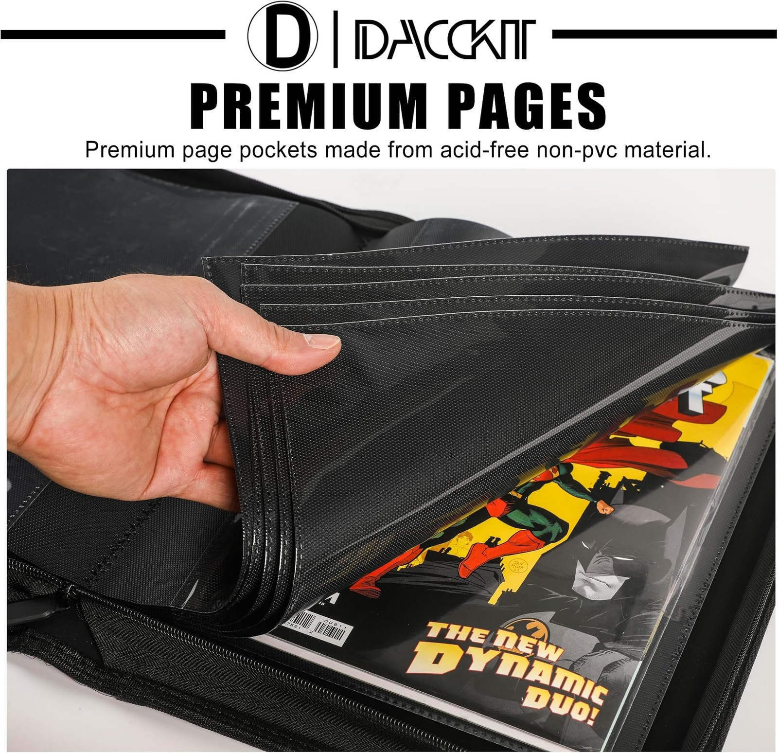 D DACCKIT Comic Binder，Comic Book Album with Sleeves Fits Regular Comics and ...