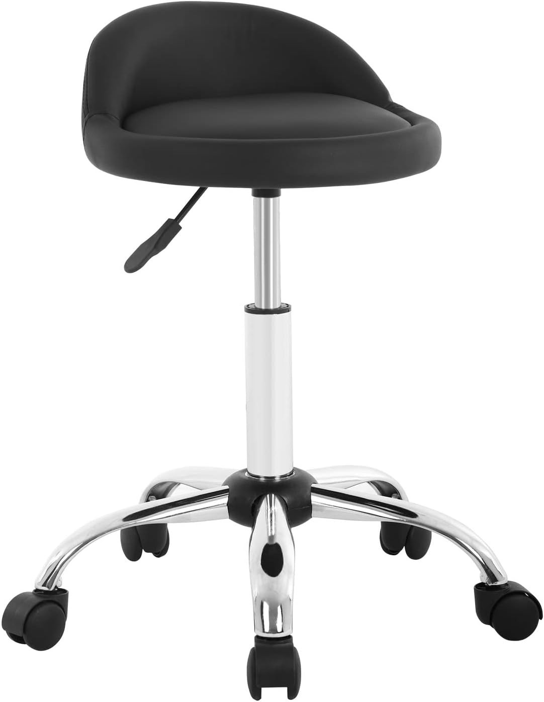 Height Adjustable Rolling Stool Swivel Pedicure Stool Adjustable Drafting Salon