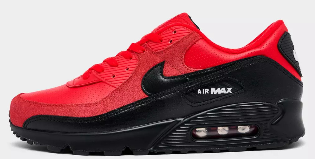 NEW Nike AIR MAX 90 Men's Casual Shoes SPEED RED BLACK WHITE US Sizes 7-14 NIB