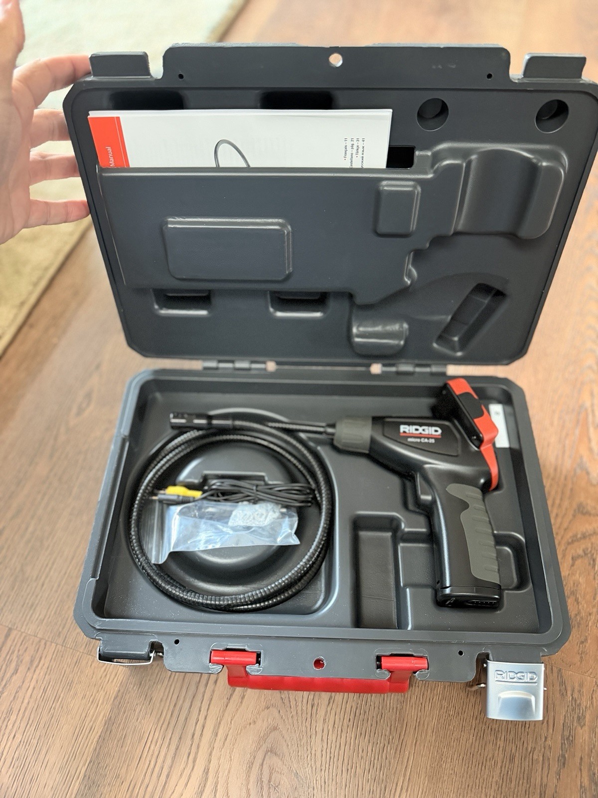 RIDGID micro CA-25 Digital Inspection Camera Kit, LCD, LED Lights, Case
