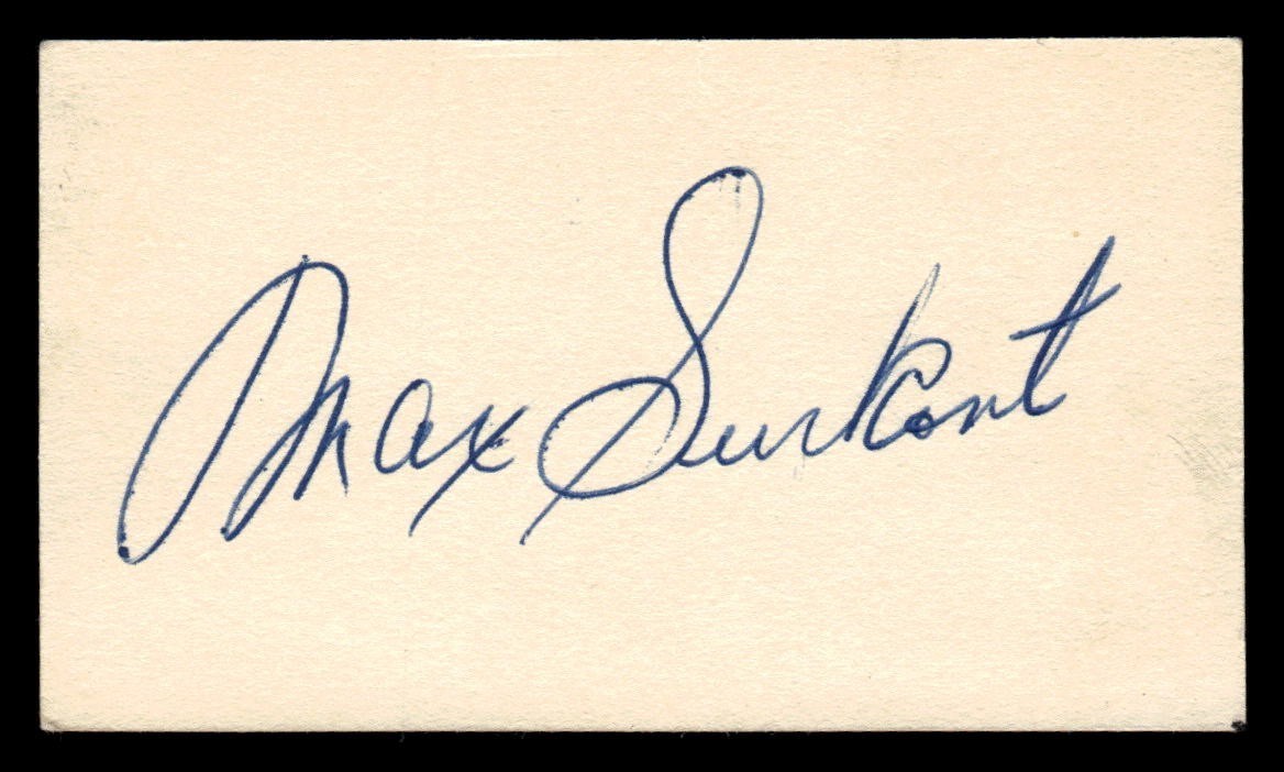 Max Surkont White Sox Braves Baseball Signed Cut Auto *TT119