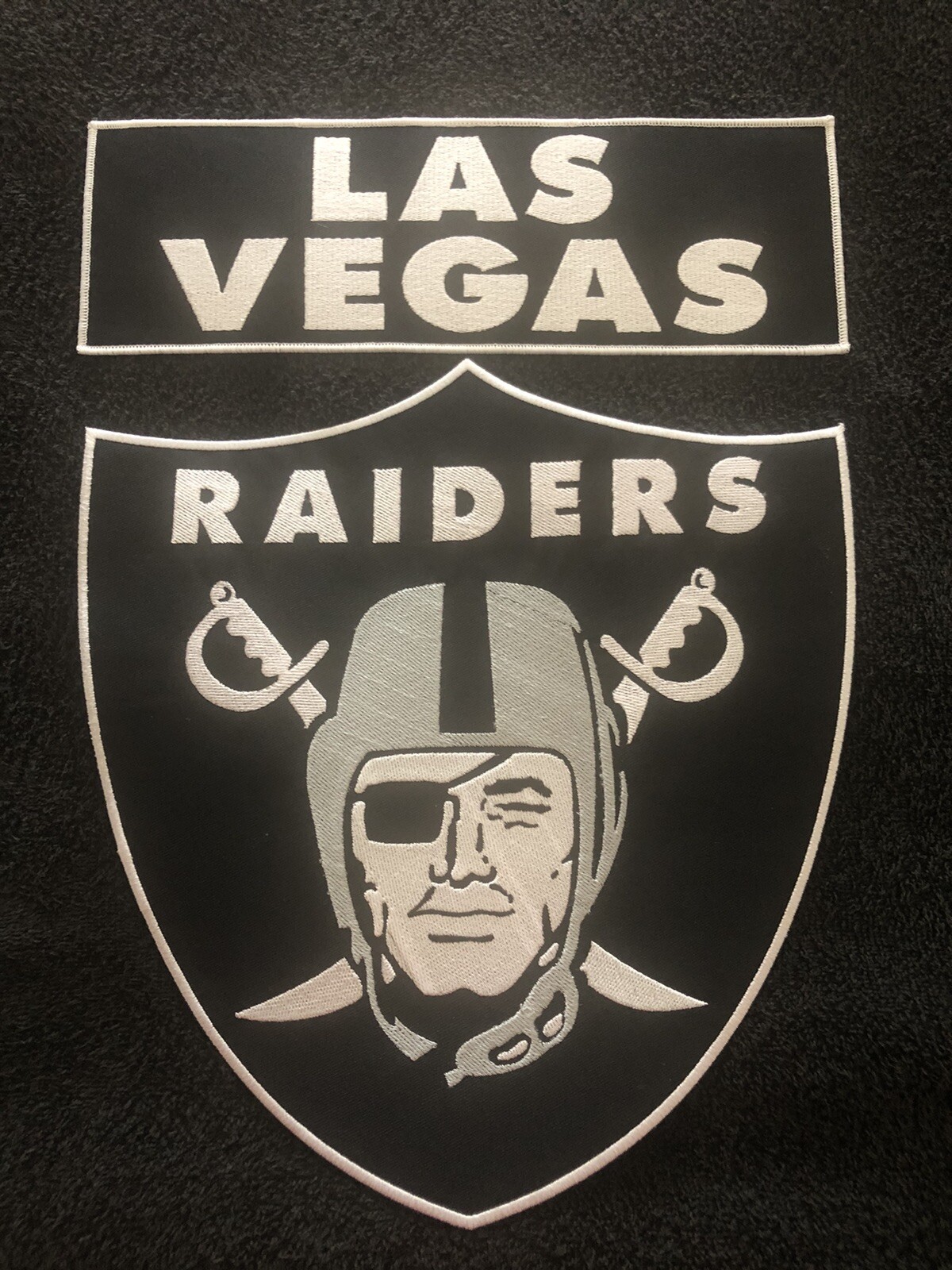 LAS VEGAS RAIDERS 11x12 PATCH EMBROIDERED 4x12 NFL FOOTBALL RAIDER NATION