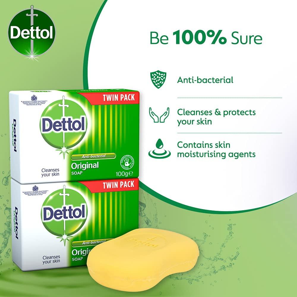 Anti Bacterial Original Soap 100g Twin Pack Dermatologically Tested