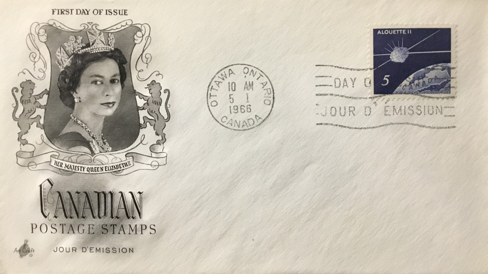 Canada First Day Cover Stamp Envelope Canada's Second Satellite Alouette V