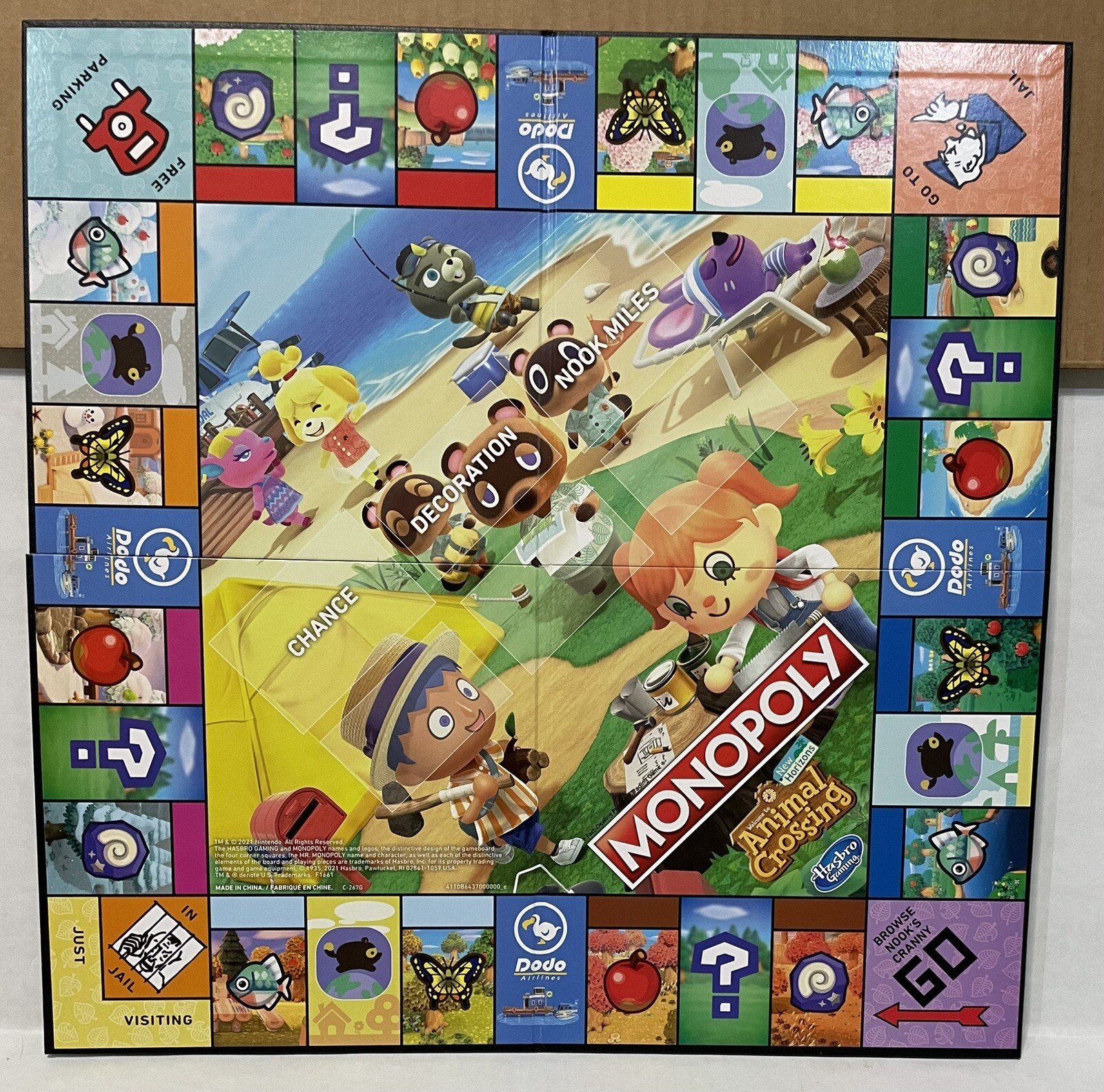 Animal Crossing Monopoly 2021 Game Board Replacement