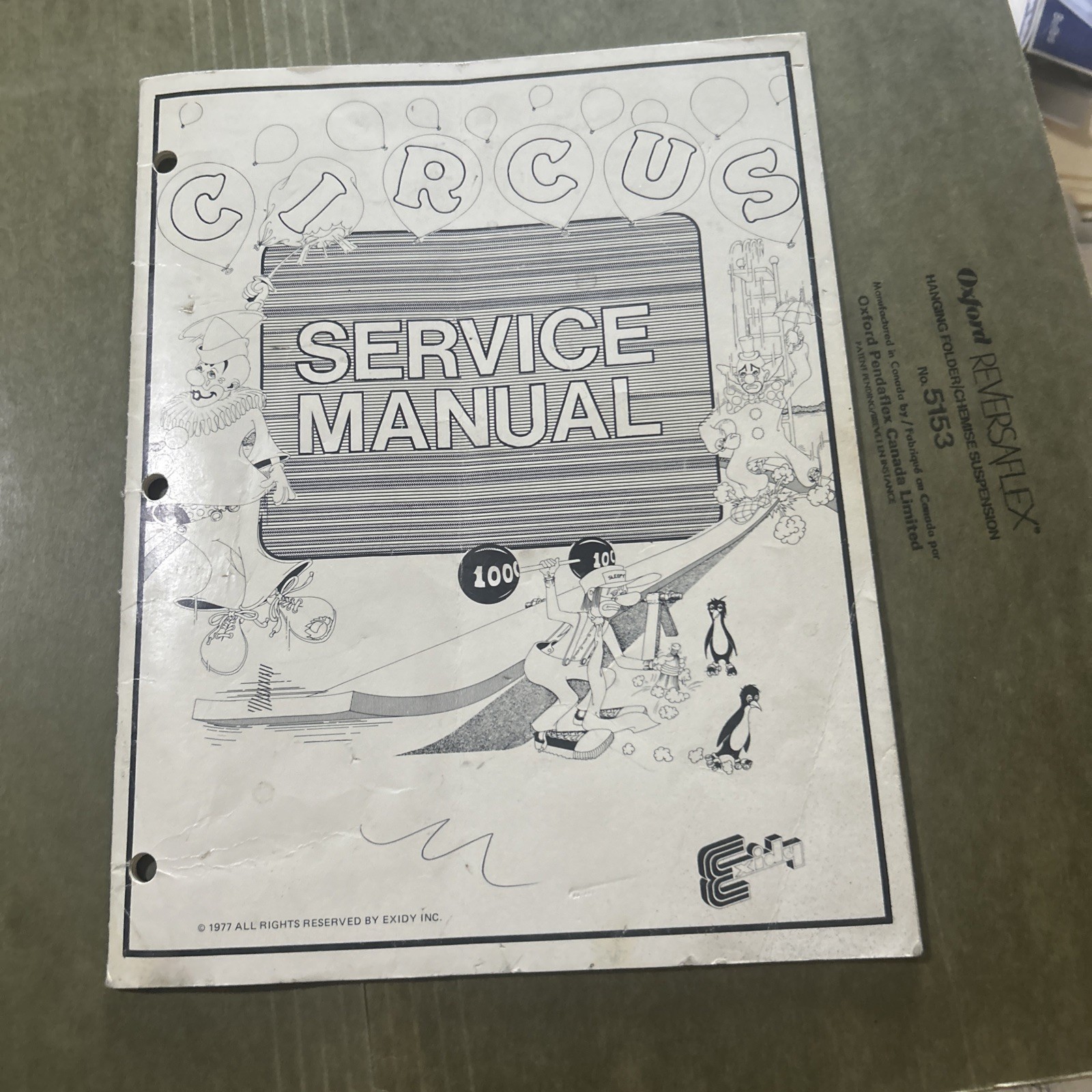 Original Factory Circus Exidy arcade Video game Owners manual