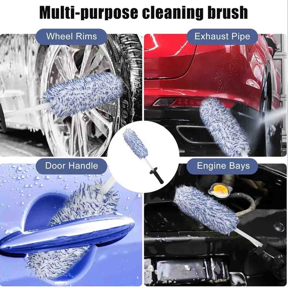 Car Detailing Brush Set, Cleaning Kit, Windshield Tool, Interior/Exterior Wheels