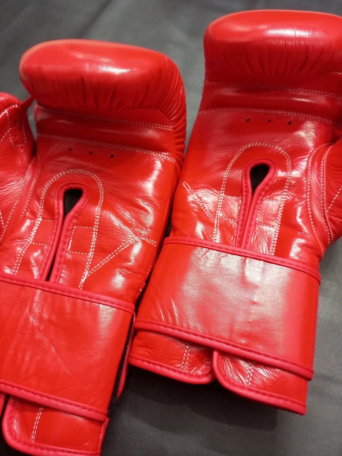 Cleto Reyes Red Boxing Gloves 12oz Hook & Loop Pro Training Sparring Gloves Mexi