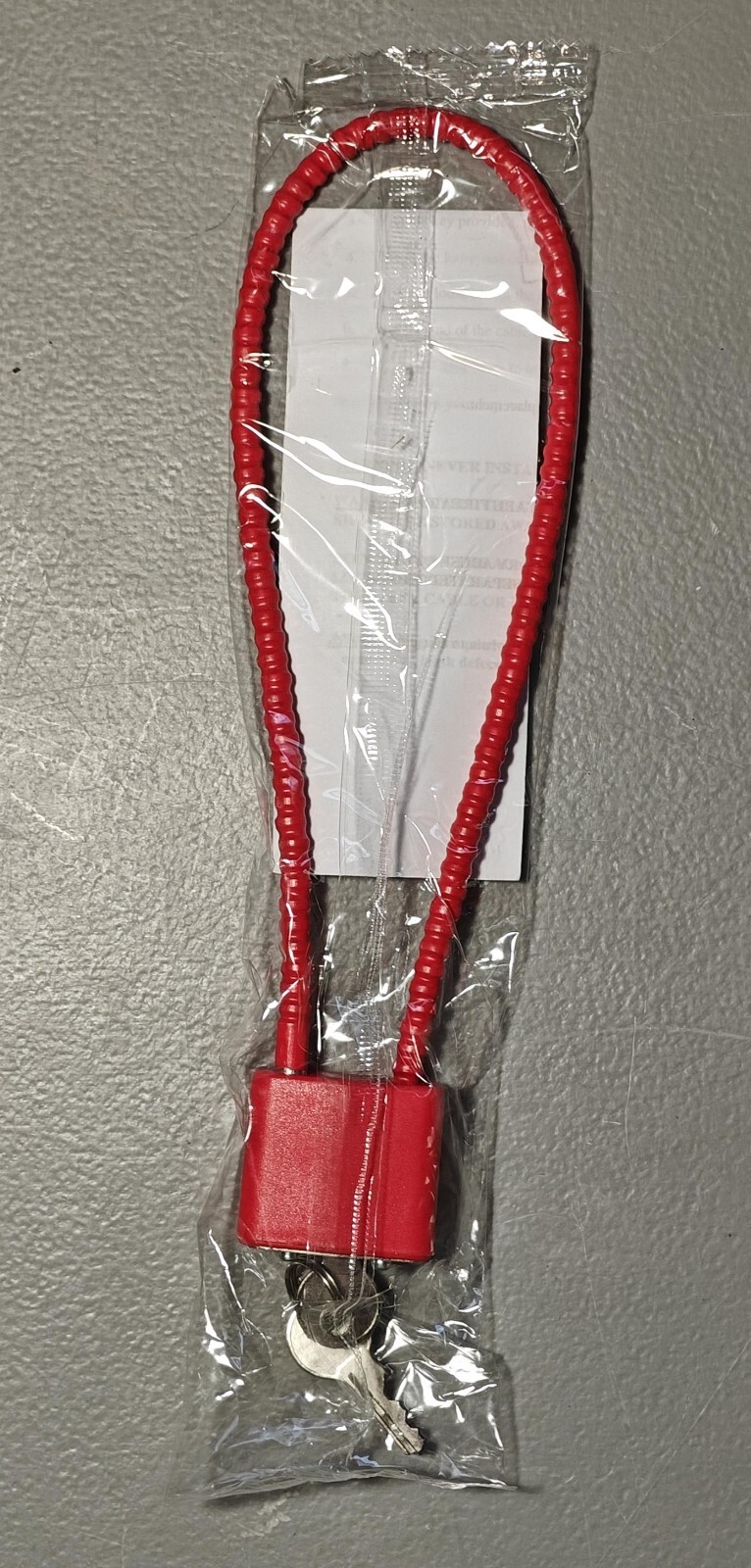 Gun Cable Lock with 2 Keys Security Protection Lockup Firearms Red NEW