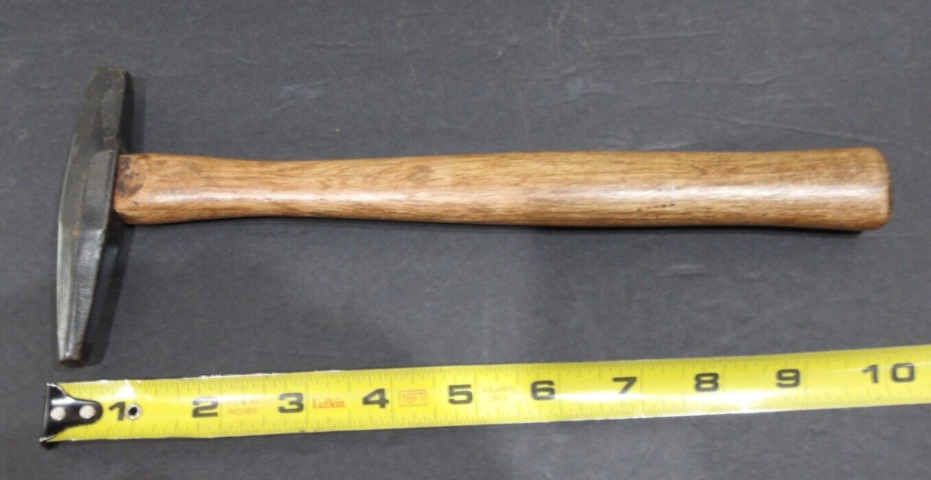 Vintage Upholstery Tack Hammer Split Head Mallet Solid Wooden Handle 10.25" Long