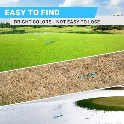 Full Choice100 Pack 3-1/4" Plastic Golf Tees, Enhanced Durability & Stability