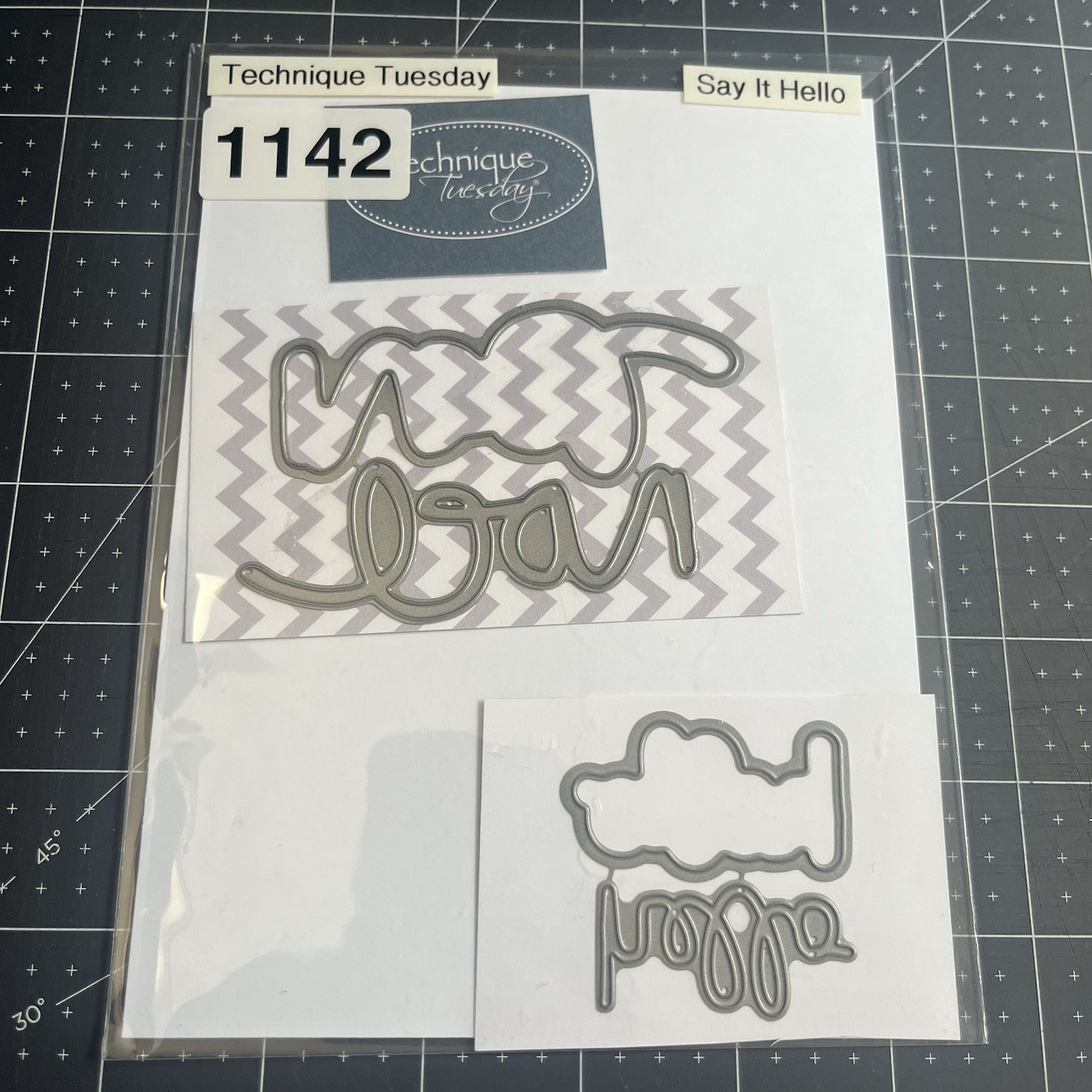 technique tuesday die Say It Hello 4 Pc Dies Card Making Cutting Die