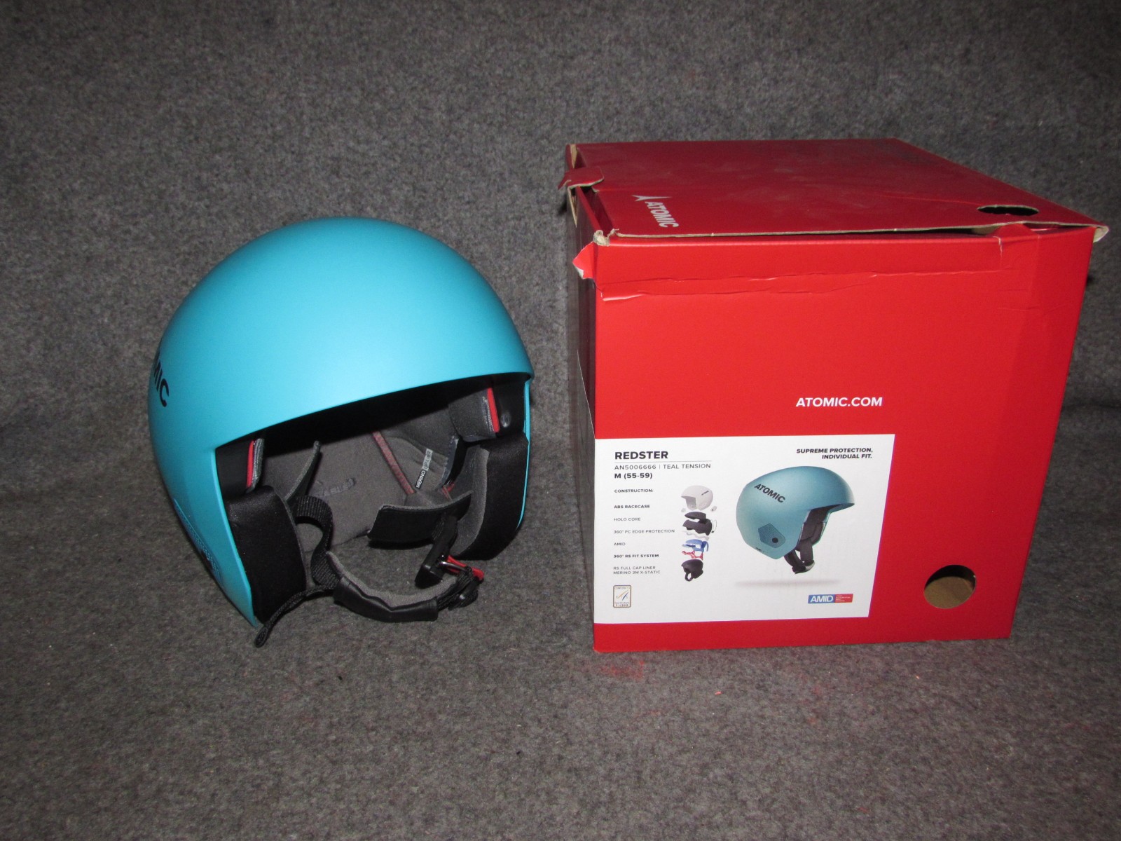 🔥2026 NEW Atomic Redster Amid CARBON FIS ski RACE helmet size Medium (55-59) ~~