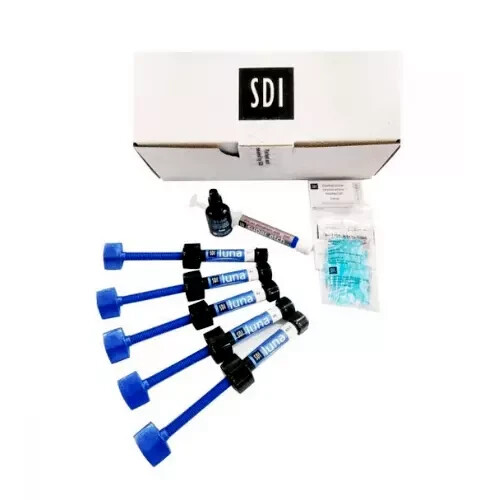 SDI LUNA Nano Hybrid & Micro Filler Kit 5 Composite +Bond +Etch 2ml Dental
