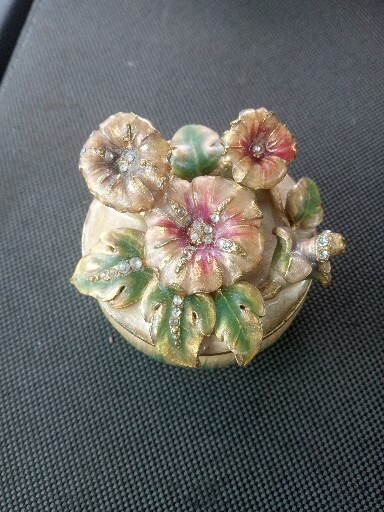 Vintage Mid Century Trinket Jewelry Holder Box