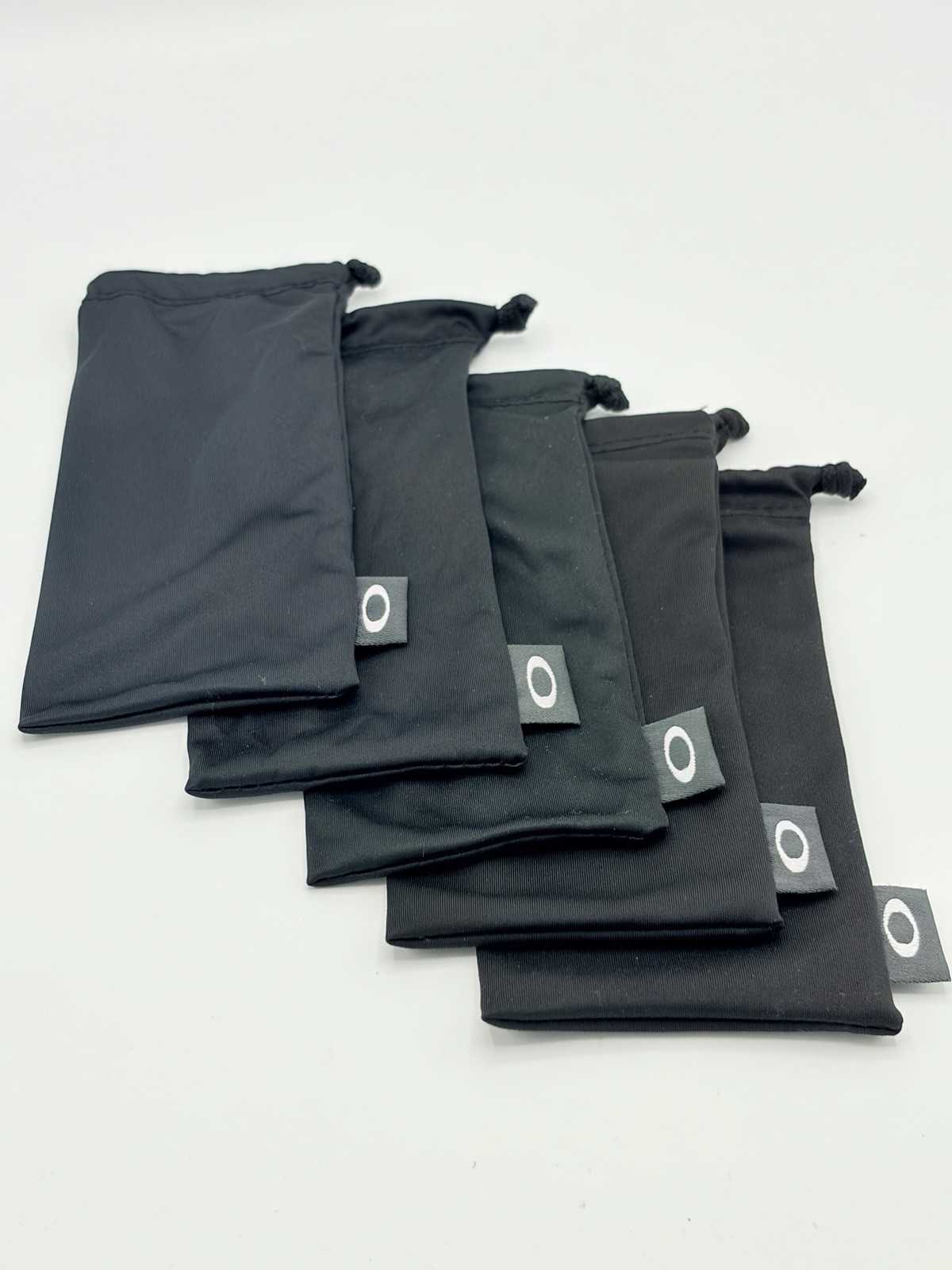 OAKLEY AUTHENTIC BLACK MICROFIBER BAG SET OF 5 POUCH STORAGE CLEANING 5 PACK