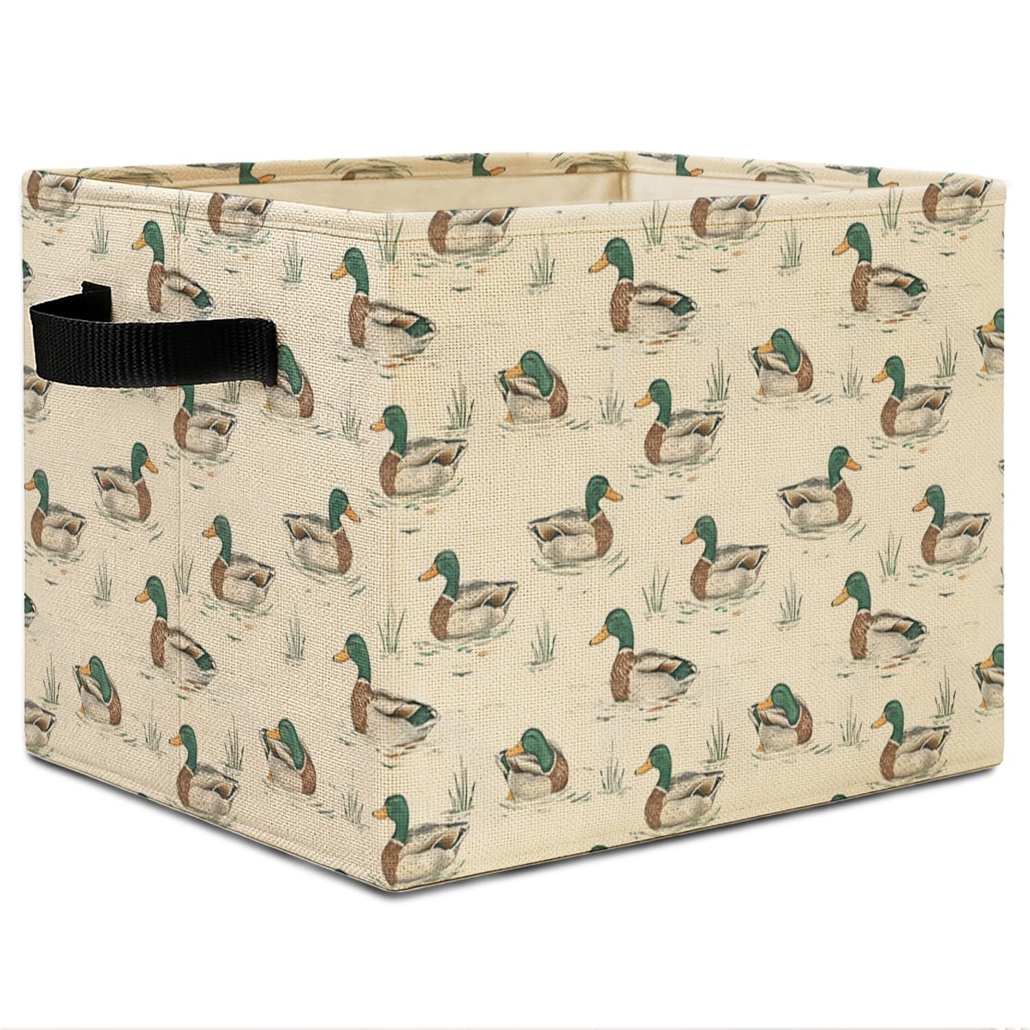 Mallard Duck Nursery Storage Bins, Rustic Farmhouse Duck Decor Storage Basket...